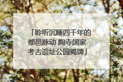 聆听沉睡四千年的都邑脉动 陶寺国家考古遗址公园揭牌