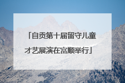 自贡第十届留守儿童才艺展演在富顺举行