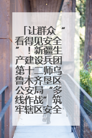 让群众“看得见安全”！新疆生产建设兵团第十二师乌鲁木齐垦区公安局“多线作战”筑牢辖区安全防线