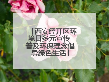 西安经开区环境日多元宣传 普及环保理念倡导绿色生活