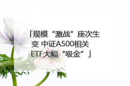 规模“激战”座次生变 中证A500相关ETF大幅“吸金”