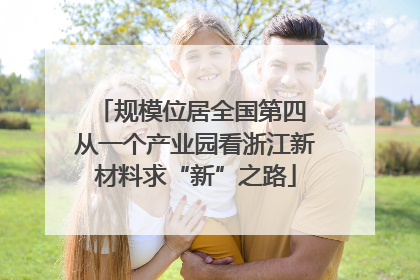 规模位居全国第四 从一个产业园看浙江新材料求“新”之路