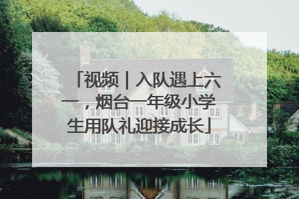 视频｜入队遇上六一，烟台一年级小学生用队礼迎接成长