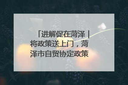 进解促在菏泽｜将政策送上门，菏泽市自贸协定政策专题宣讲会召开