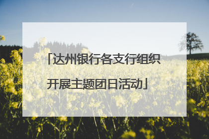 达州银行各支行组织开展主题团日活动