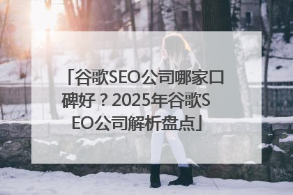 谷歌SEO公司哪家口碑好？2025年谷歌SEO公司解析盘点