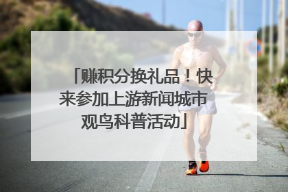 赚积分换礼品！快来参加上游新闻城市观鸟科普活动
