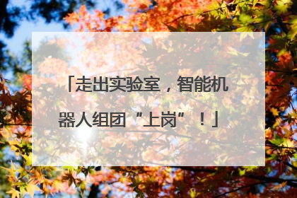 走出实验室，智能机器人组团“上岗”！