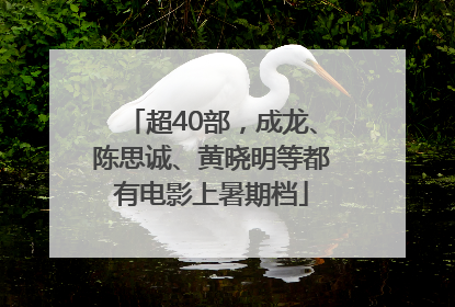 超40部，成龙、陈思诚、黄晓明等都有电影上暑期档