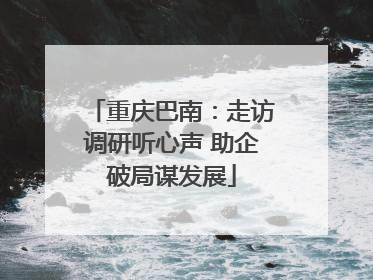 重庆巴南：走访调研听心声 助企破局谋发展