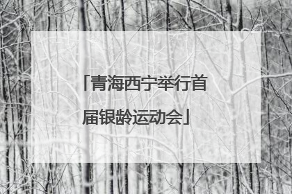 青海西宁举行首届银龄运动会