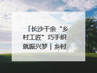 长沙千余“乡村工匠”巧手织就振兴梦｜乡村行·看振兴
