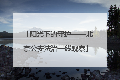 阳光下的守护——北京公安法治一线观察
