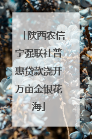 陕西农信宁强联社普惠贷款浇开万亩金银花海