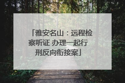 雅安名山：远程检察听证 办理一起行刑反向衔接案