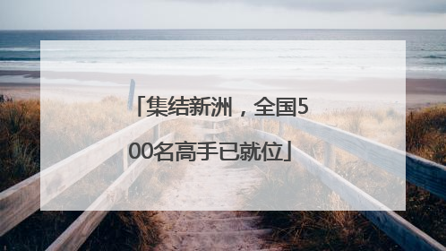 集结新洲，全国500名高手已就位