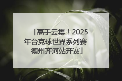 高手云集！2025年台克球世界系列赛-德州齐河站开赛