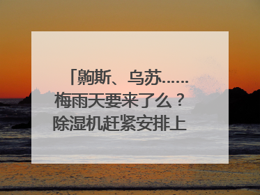 齁斯、乌苏……梅雨天要来了么？除湿机赶紧安排上｜申评测