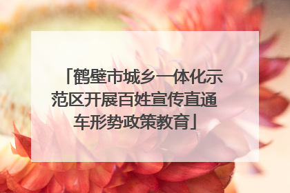 鹤壁市城乡一体化示范区开展百姓宣传直通车形势政策教育