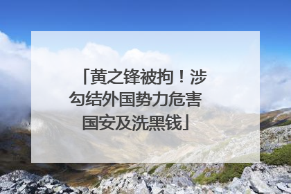 黄之锋被拘！涉勾结外国势力危害国安及洗黑钱