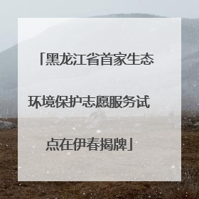 黑龙江省首家生态环境保护志愿服务试点在伊春揭牌