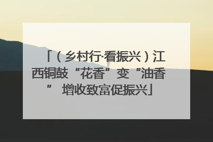 （乡村行·看振兴）江西铜鼓“花香”变“油香” 增收致富促振兴