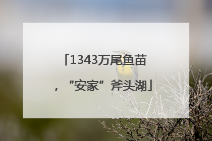 1343万尾鱼苗，“安家”斧头湖