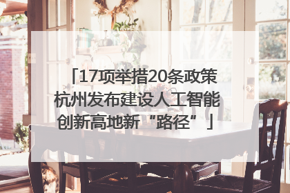 17项举措20条政策 杭州发布建设人工智能创新高地新“路径”
