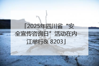 2025年四川省“安全宣传咨询日”活动在内江举行& 8203