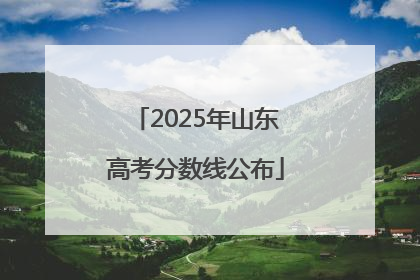 2025年山东高考分数线公布