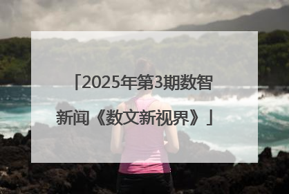 2025年第3期数智新闻《数文新视界》