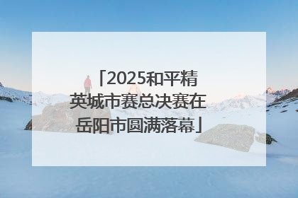 2025和平精英城市赛总决赛在岳阳市圆满落幕