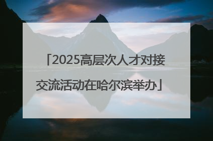 2025高层次人才对接交流活动在哈尔滨举办
