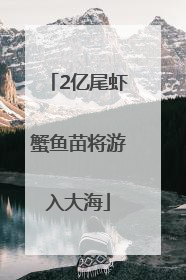 2亿尾虾蟹鱼苗将游入大海