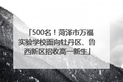 500名！菏泽市万福实验学校面向牡丹区、鲁西新区招收高一新生