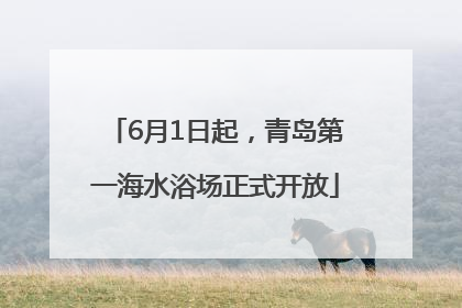 6月1日起，青岛第一海水浴场正式开放