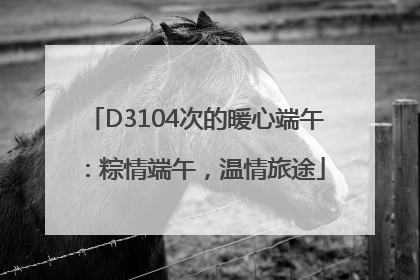 D3104次的暖心端午：粽情端午，温情旅途